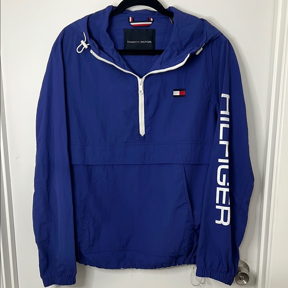 Tommy Hilfiger Men's Half Zip Windbreaker - Size Medium